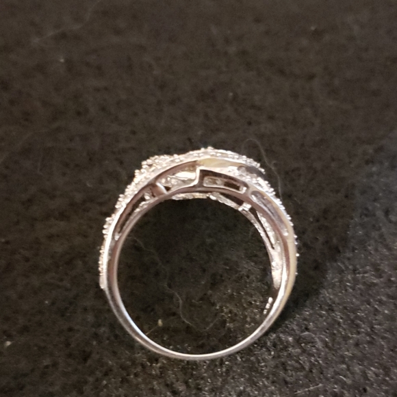 925 Sterling silver cubic zirconia ring - Picture 6 of 7